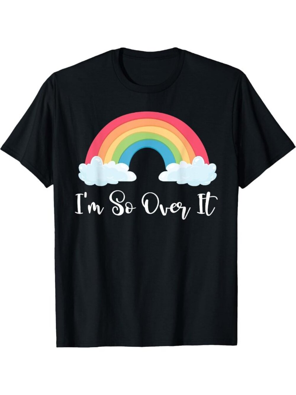 Colorful Rainbow Graphic Tee - Trendy Casual T-Shirt for Fun Summer Style
